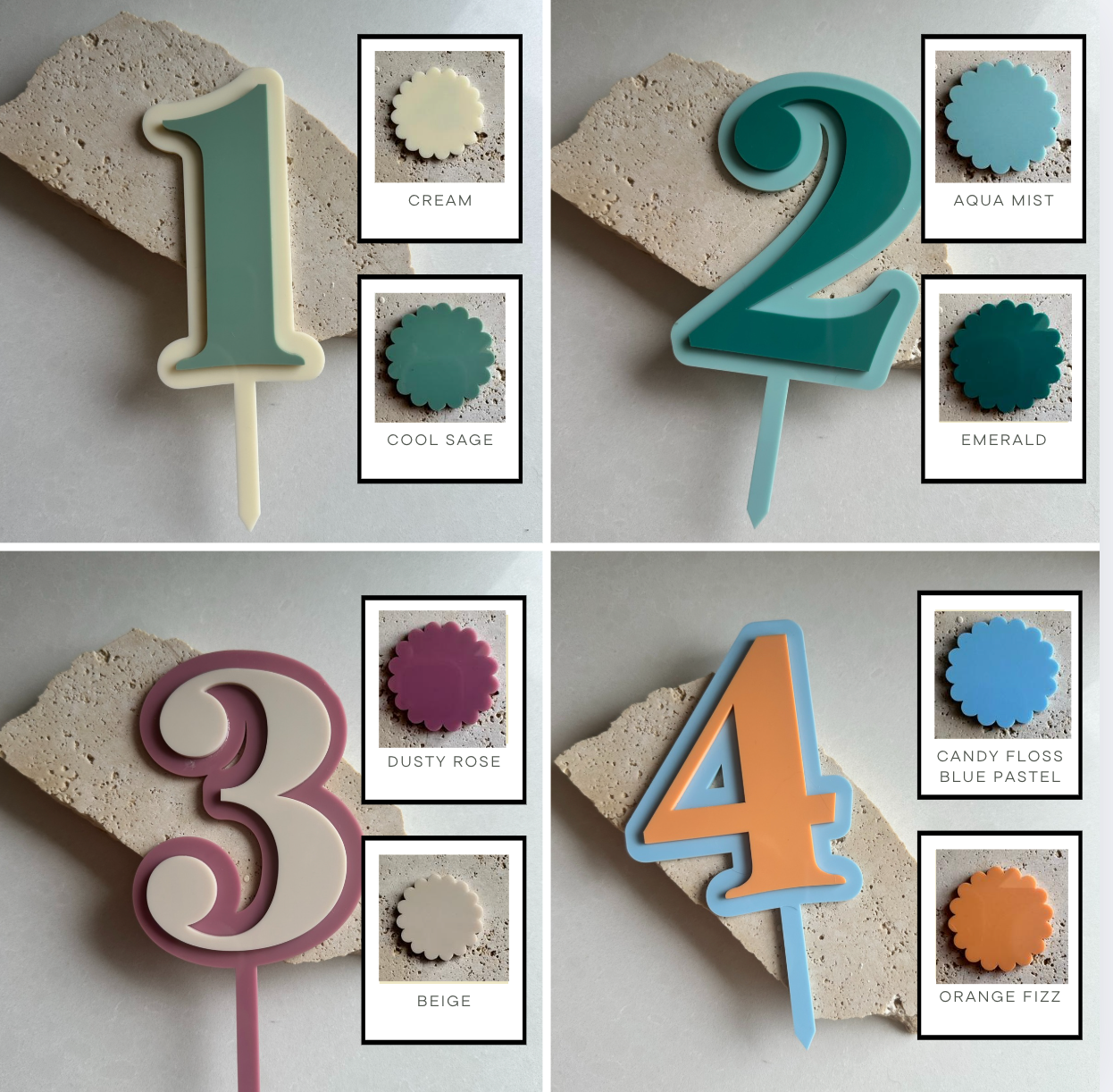 Number Cake Toppers