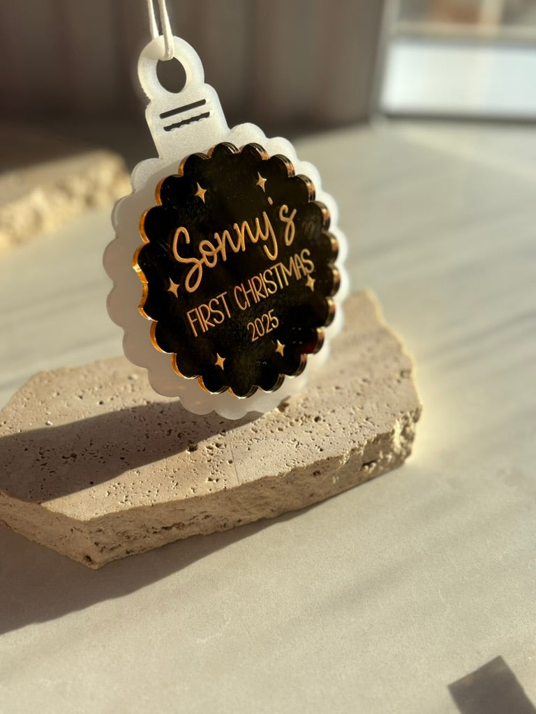Scalloped First Christmas Ornament