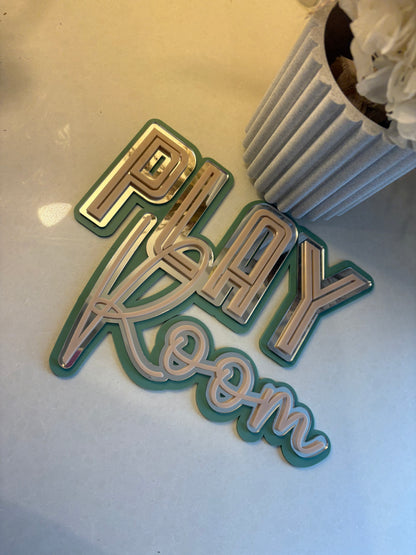 Triple Layer Acrylic Sign - Two Words