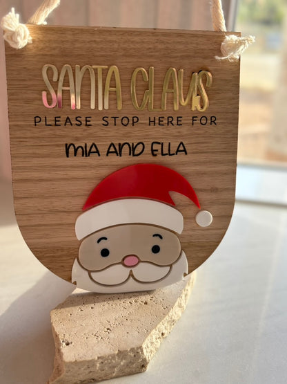 Santa Stop Here Sign