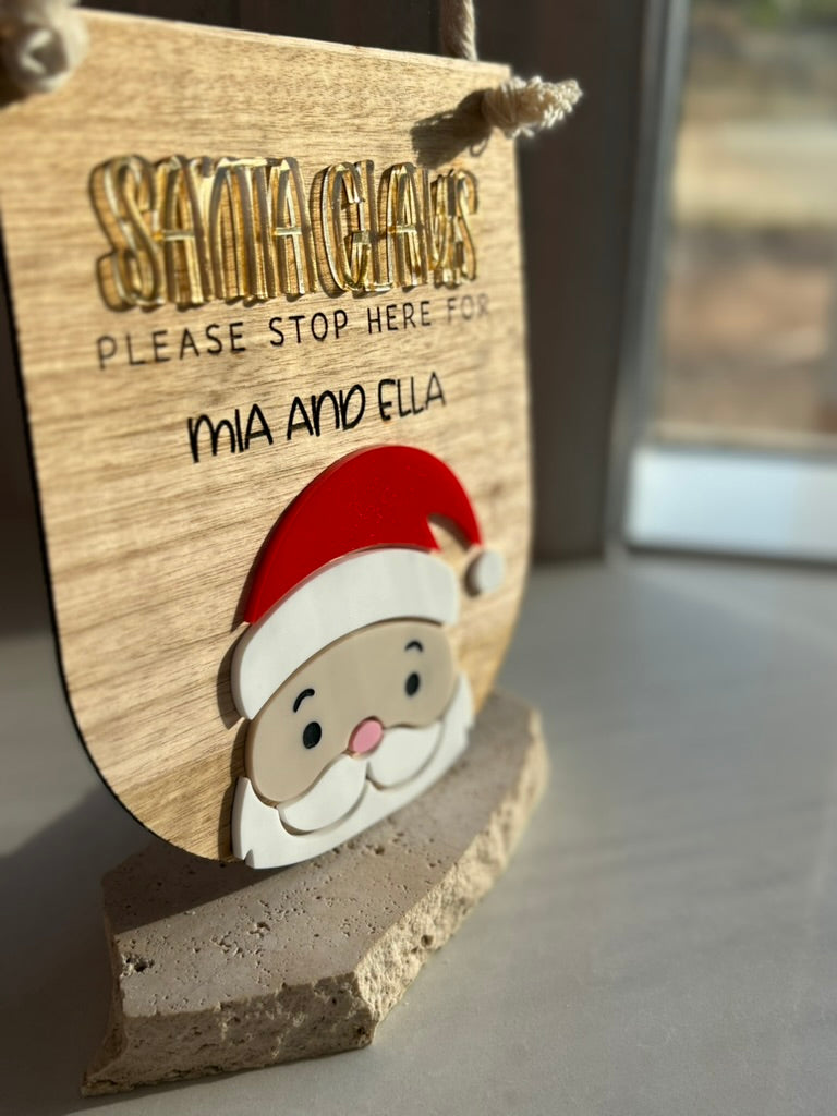 Santa Stop Here Sign