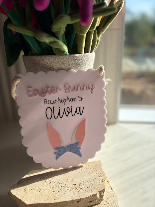 The Bow Bunny Plaque