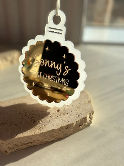 Scalloped First Christmas Ornament