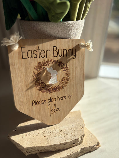 The Wreath Bunny Sign