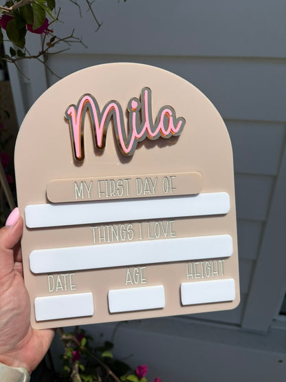 First / Last Day Milestone Boards