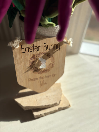 The Wreath Bunny Sign