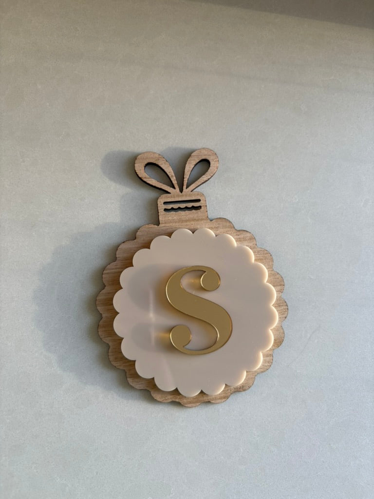 Scalloped Initial Ornament