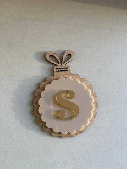 Scalloped Initial Ornament