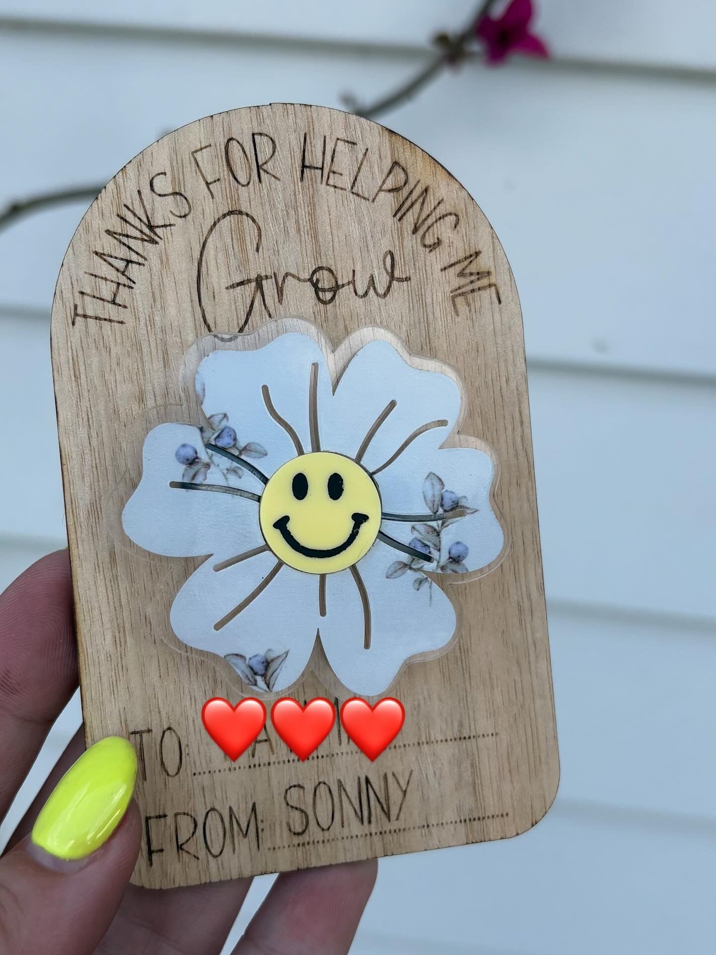Personalised magnet and plaque gift