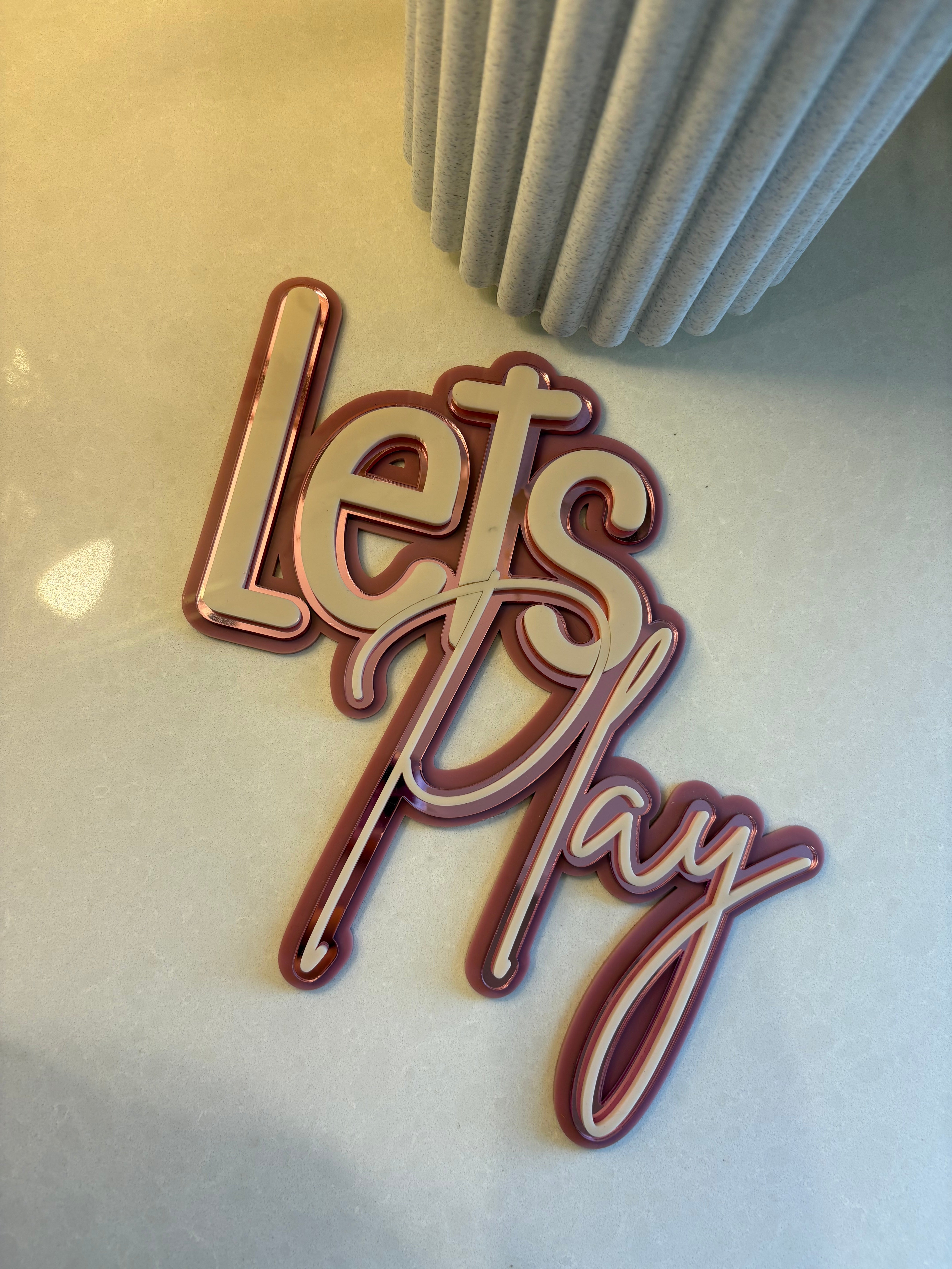 Triple Layer Acrylic Sign - Two Words – Sticks + Stone