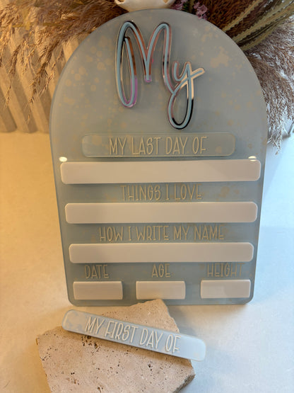 First / Last Day Milestone Boards