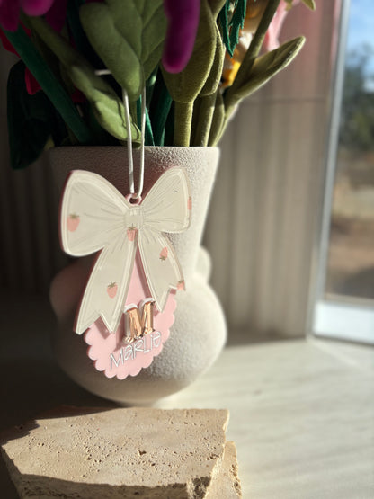 The Bow Initial Ornament