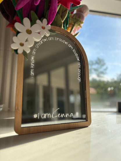 Daisy Bloom Affirmation Mirror