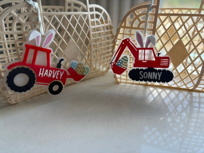 Dig and Drive Easter Tags