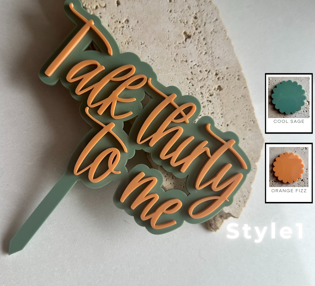 Talk Thirty to Me Cake Topper