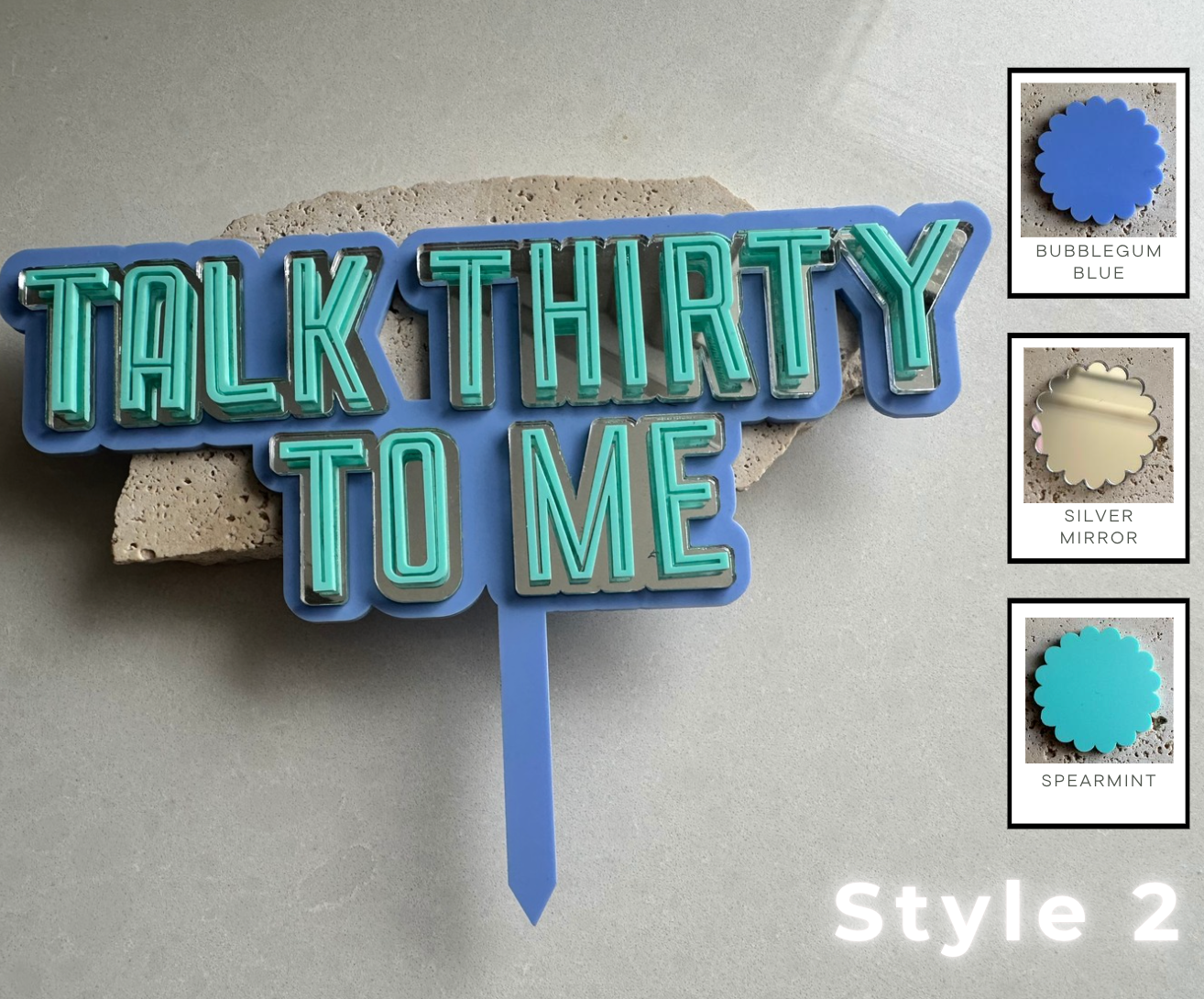 Talk Thirty to Me Cake Topper