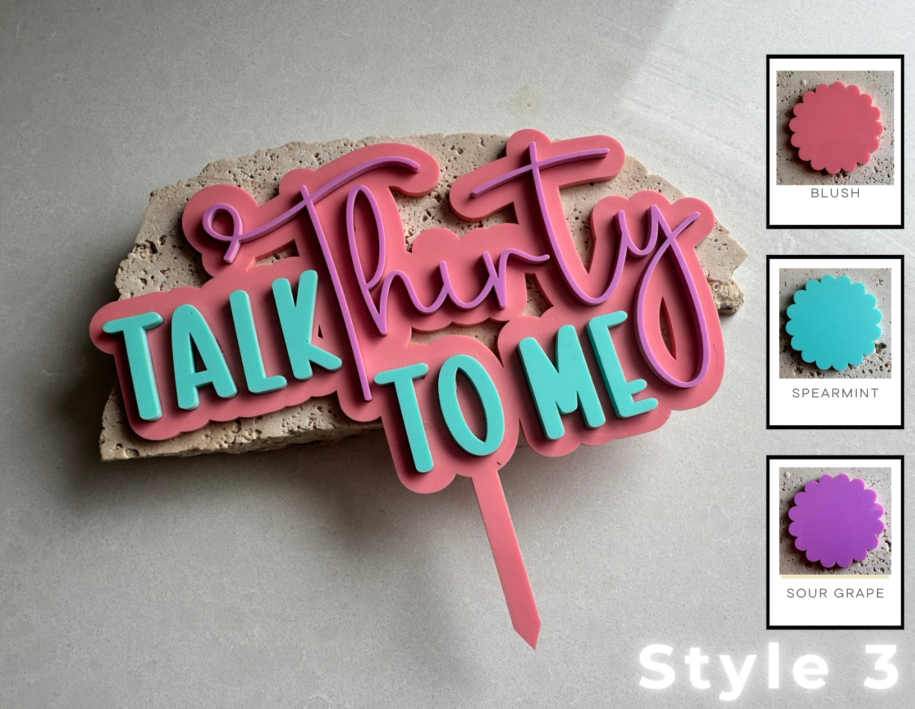 Talk Thirty to Me Cake Topper